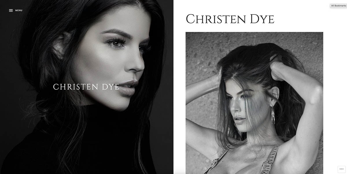 Christen Dye Modelling Portfolio Example