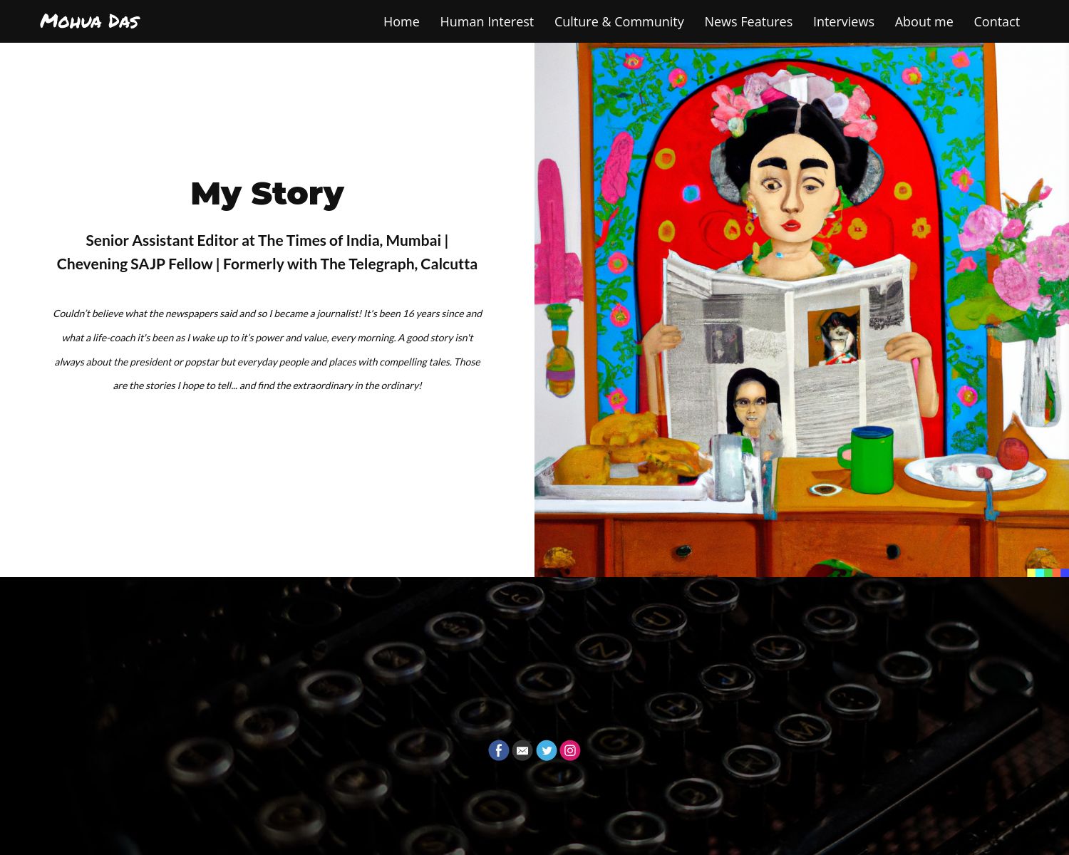 Mohua Das Journalist Screenshot Portfolio