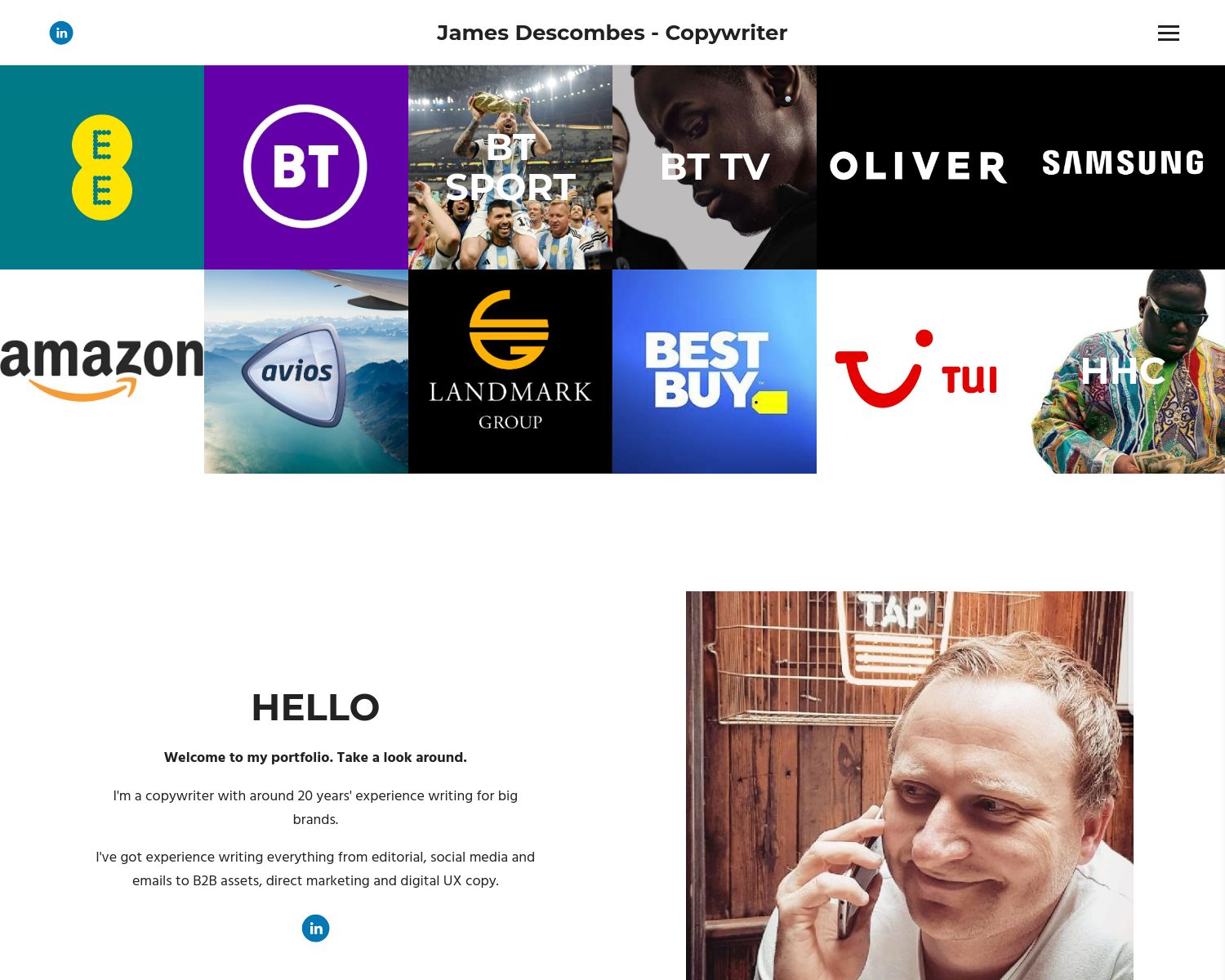 James Descombes Portfolio Example