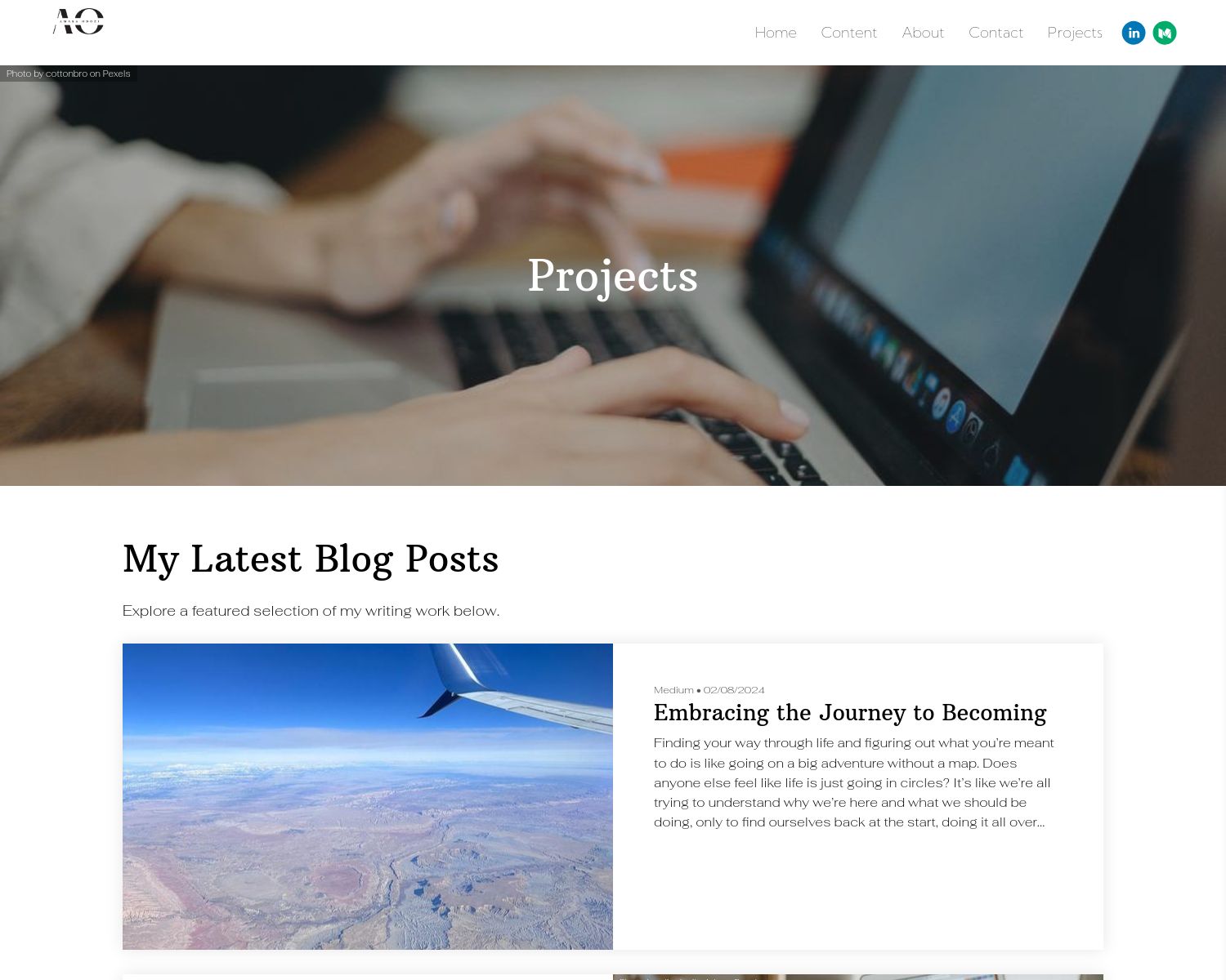 Video script writer portfolio example