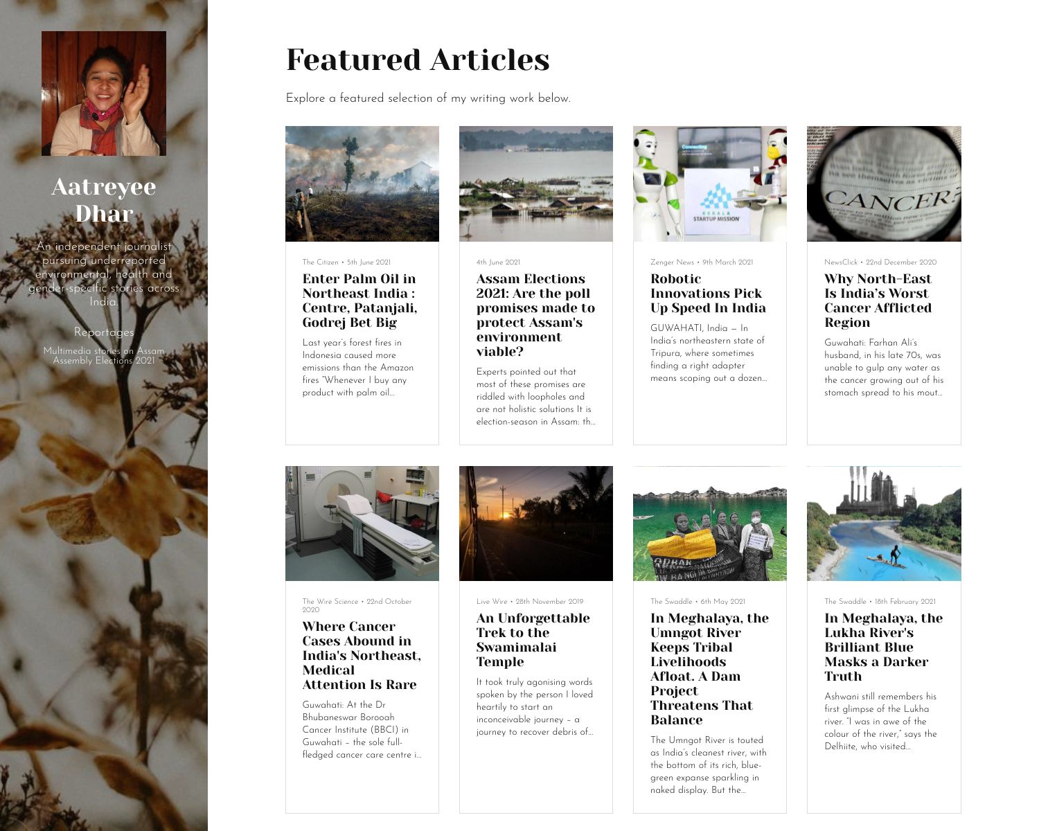 Aatreyee Dhar Portfolio Aatreyee Dhar Portfolio