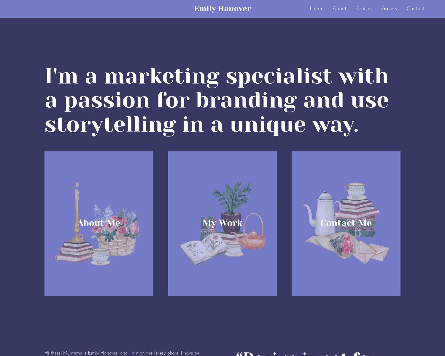 Emily Hanover Portfolio Example