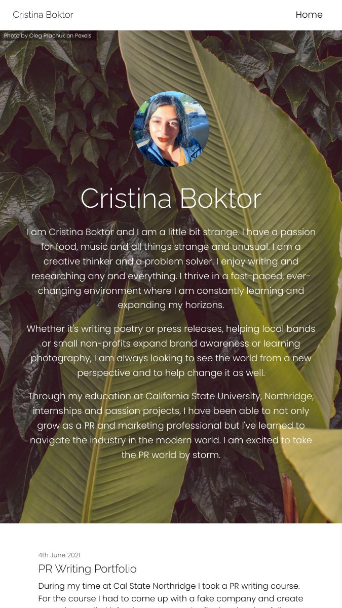 Cristina Boktor Portfolio Cristina Boktor Portfolio