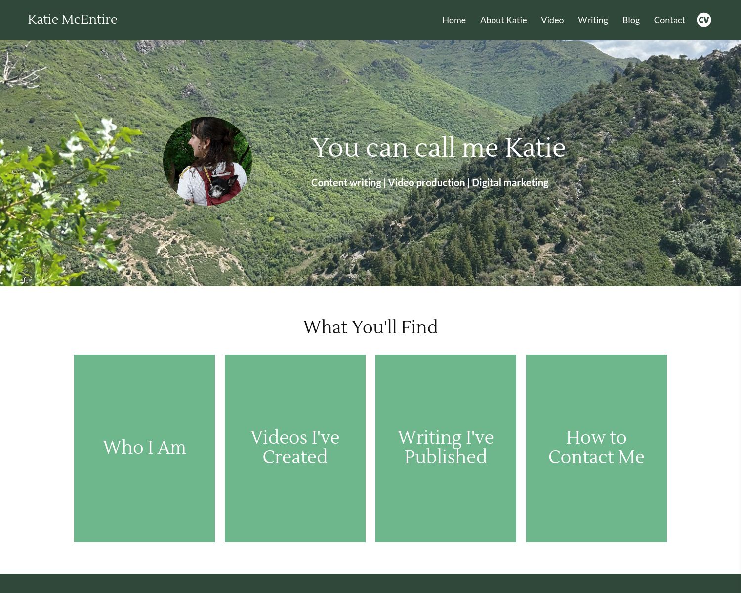 Katie McEntire digital marketer portfolio