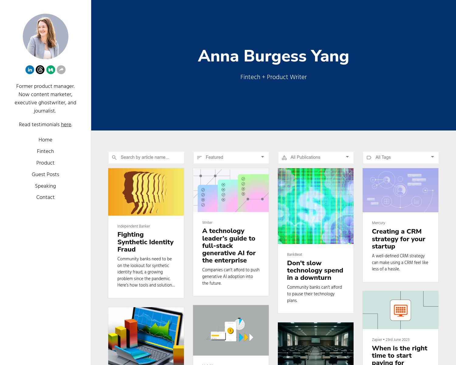 Blog portfolio system