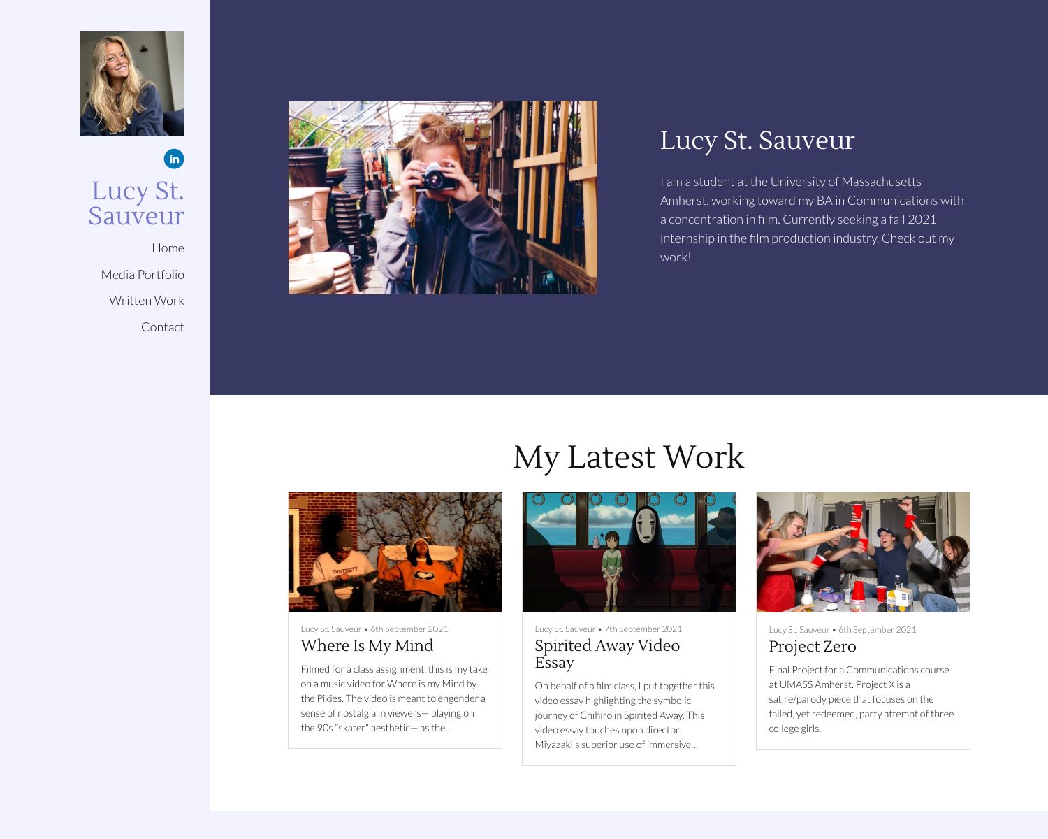 Lucy St. Sauveur Portfolio Lucy St. Sauveur Portfolio