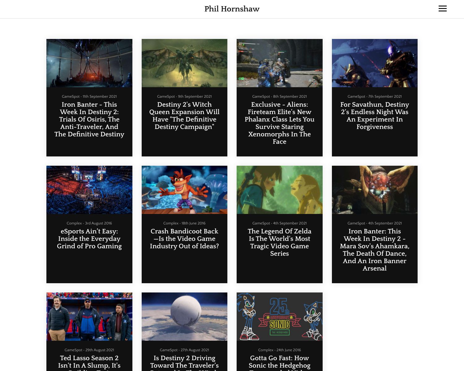 Phil Hornshaw Portfolio Phil Hornshaw Portfolio