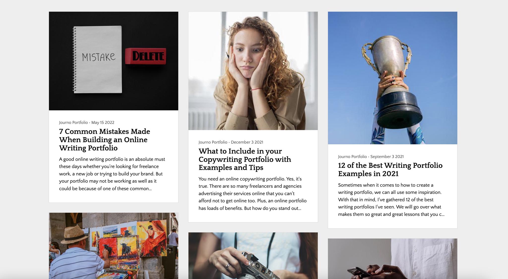 Masonry Article Layout