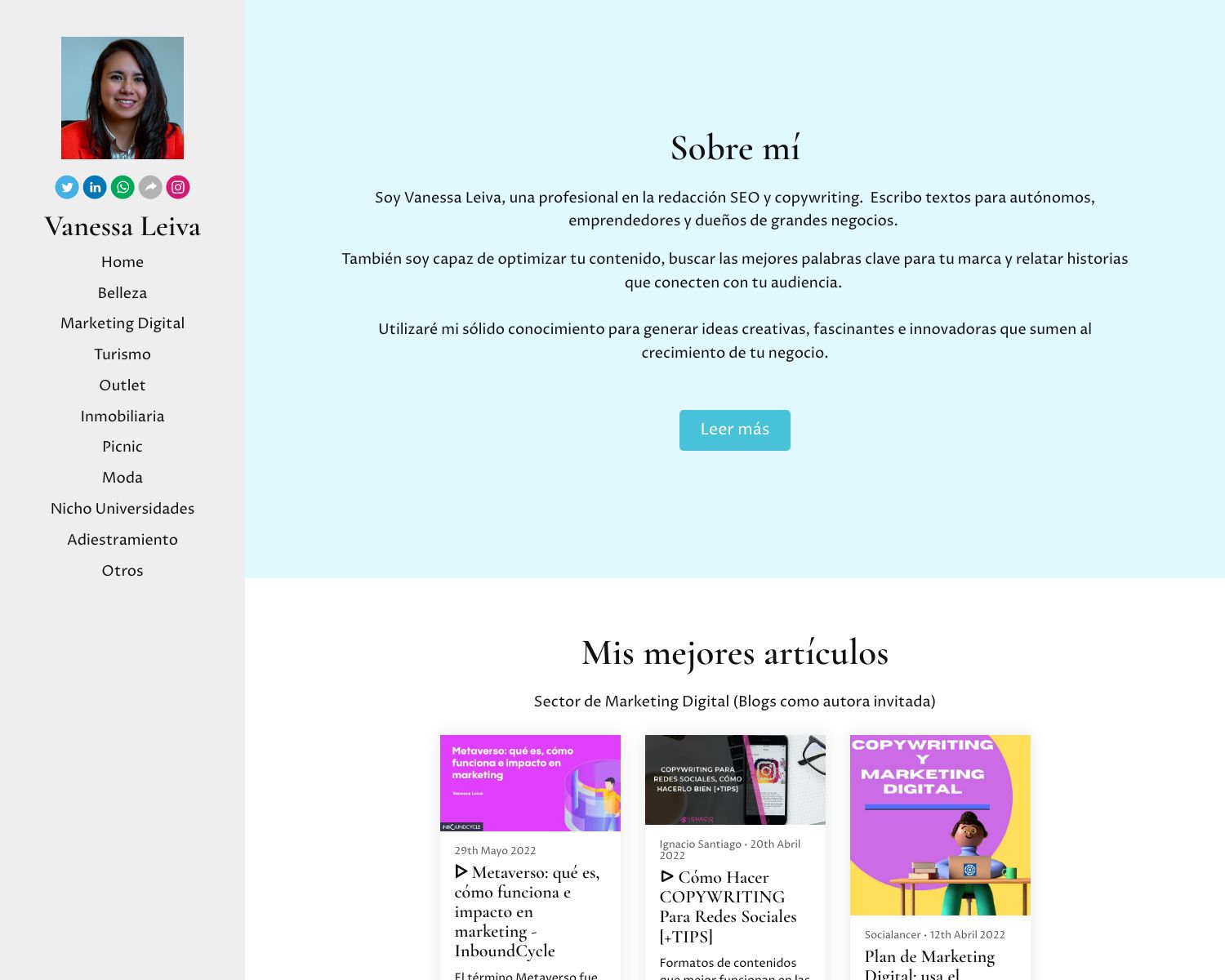 Vanessa Leiva Portfolio Vanessa Leiva Portfolio